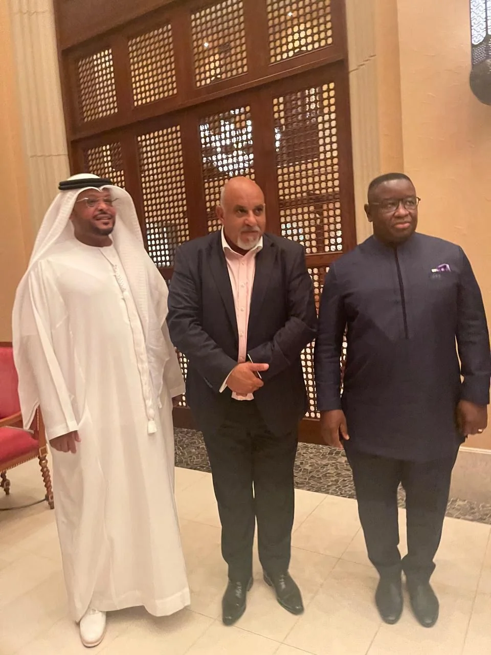 With president Julius Maada of Sierra Leone